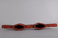 人面百步蛇紅漆木製雙連杯藏品圖，第2張