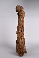 猴子群像木雕柱藏品圖，第3張