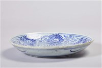 菊花青花瓷盤藏品圖，第2張