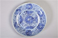 菊花青花瓷盤藏品圖，第3張
