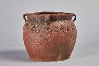 陶製紅胎褐釉四耳油罐藏品圖，第2張