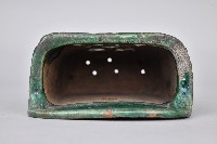 陶製紅胎綠釉鏤雕箸籠藏品圖，第4張