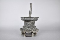 六角六足束腰合金燭台-1藏品圖，第1張