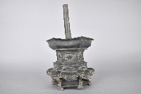 六角六足束腰合金燭台-1藏品圖，第2張