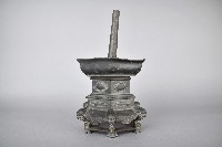 六角六足束腰合金燭台-2藏品圖，第1張