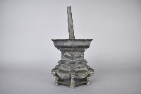 六角六足束腰合金燭台-2藏品圖，第4張