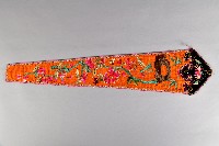 刺繡紅底連枝牡丹紋劍帶-1藏品圖，第1張