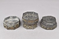 錫合金製八角雙層粉餅盒藏品圖，第1張