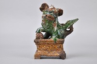 獅座陶製燭台-1藏品圖，第1張