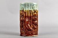 褐釉錦鯉浮雕箸籠藏品圖，第2張