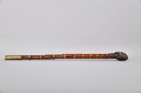 雙鯉魚紋金屬製煙鍋竹製旱煙桿藏品圖，第4張