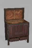 紅黑漆素面蓋頭櫃藏品圖，第4張