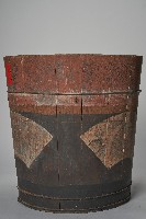 木製彩繪人像山水米桶藏品圖，第3張