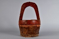 木製素面紅漆水桶藏品圖，第2張