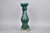 綠釉花瓶式陶製欄杆頭藏品圖，第1張