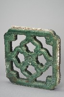 鏤空綠釉四瓣花瓷製花磚藏品圖，第3張