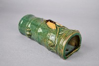 青綠釉蟬竹枝壁插藏品圖，第1張