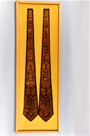 刺繡黑邊金黃花鳥帳簾劍帶藏品圖，第1張