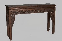 鏤雕四足馬蹄雲捲花草紋神案藏品圖，第5張