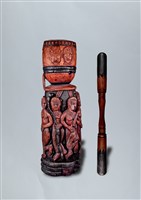 迎賓舞木雕杵臼組藏品圖，第1張