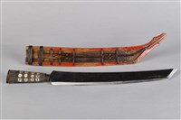 浮雕彩繪人像佩刀藏品圖，第2張