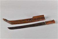 浮雕彩繪百步蛇佩刀藏品圖，第1張