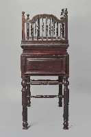 透雕雙鳳西番蓮紋掌櫃桌藏品圖，第3張