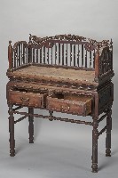 透雕雙鳳西番蓮紋掌櫃桌藏品圖，第4張