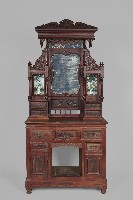 浮雕仕女圖西番蓮紋梳妝台藏品圖，第1張