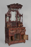 浮雕仕女圖西番蓮紋梳妝台藏品圖，第3張