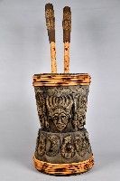 浮雕人面百步蛇杵臼藏品圖，第2張