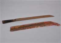 百步蛇狀朱漆佩刀藏品圖，第2張