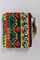 十字繡黑底幾何拉鍊零錢包藏品圖，第2張