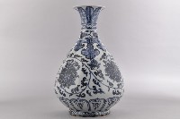 仿青花卉玉壺春瓶藏品圖，第2張