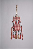 桃紅星星織布串珠流蘇掛飾藏品圖，第2張