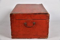 素面紅漆衣物箱藏品圖，第3張