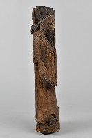 直立老人木雕像藏品圖，第3張