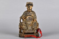坐姿神像木雕藏品圖，第1張