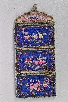 彩繡三夾層藍荷包藏品圖，第2張