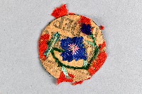 紅底花草刺繡看花藏品圖，第3張