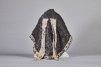 釘線繡花黑布帽藏品圖，第3張