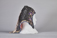 釘線繡花黑布帽藏品圖，第4張