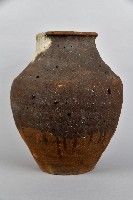 陶製紅胎褐釉素面壺藏品圖，第2張