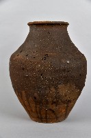 陶製紅胎褐釉素面壺藏品圖，第3張