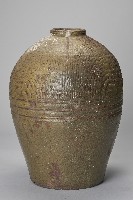 陶製綠釉條紋壺藏品圖，第4張