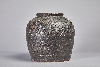 陶製黃褐釉條紋甕藏品圖，第2張