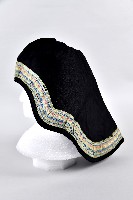 黑底綠滾邊風帽藏品圖，第4張