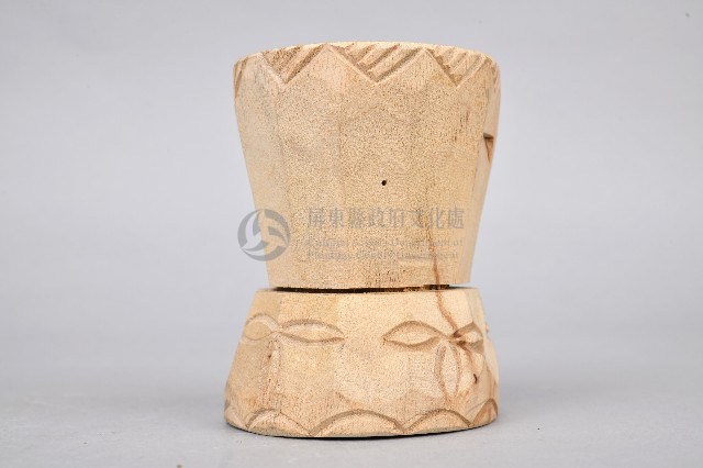 雕刻幾何檳榔杵臼組-臼藏品圖，第2張