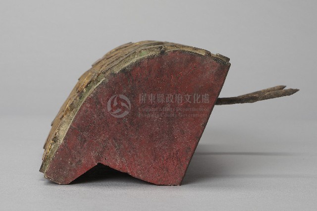 浮雕綠底金漆捲草紋斗拱-1藏品圖，第3張