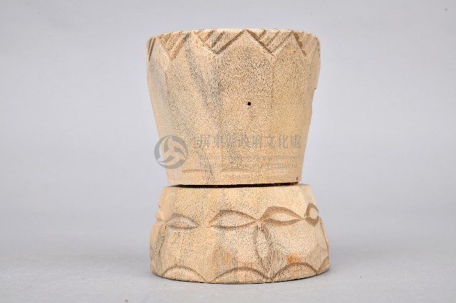 雕刻幾何檳榔杵臼組-臼藏品圖，第1張